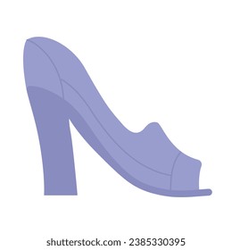 female heel purple illustration vector isolated