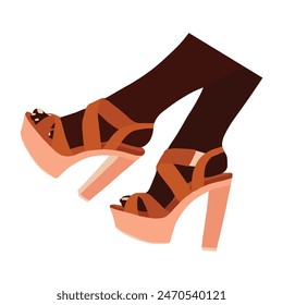 Female high heel shoes illustration