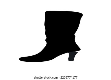 female high heels boot vector black
