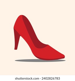 female high heels shoes drawing, vector illustration