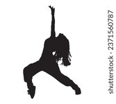 Female Hip-Hop Street Dancer Art Silhouette