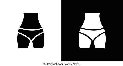 Female hips and waist icon of a flat style vector