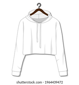 Female Hoodie Template Isolated On A White Background