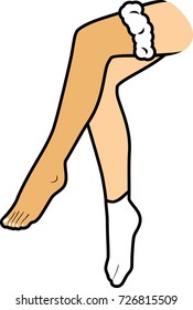Female hosiery. Icon for design. Vector