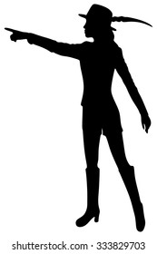 Female Hunter pointing
