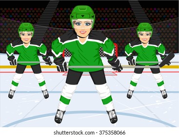 female ice hockey team