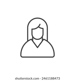 Female Icon Collection. Woman's Face Vector Representation. Female Identity Sign. Woman Educator Icon.