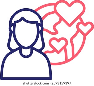 Female Icon Color Vector Illustration