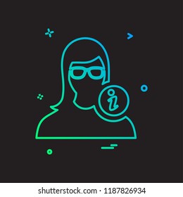 Female icon design vector 