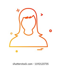 Female icon design vector 