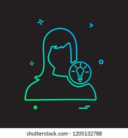 Female icon design vector 