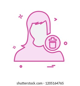 Female icon design vector 