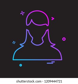 Female icon design vector 