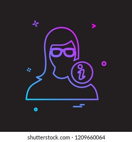 Female icon design vector 
