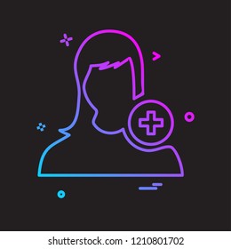 Female icon design vector 