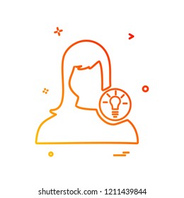 Female icon design vector 