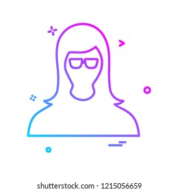 Female icon design vector 