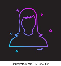 Female icon design vector 