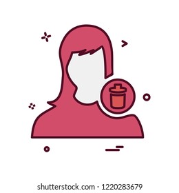 Female icon design vector 