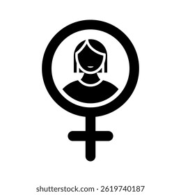 Female Icon Element For Design