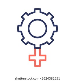 Female Icon Element For Design
