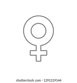 female icon. Element of web, minimalistic for mobile concept and web apps icon. Thin line icon for website design and development, app development
