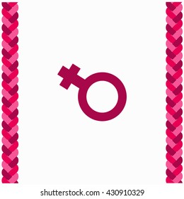 Female icon Flat Design. Isolated Illustration.
