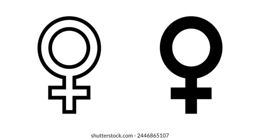Female icon. flat illustration of vector icon for web