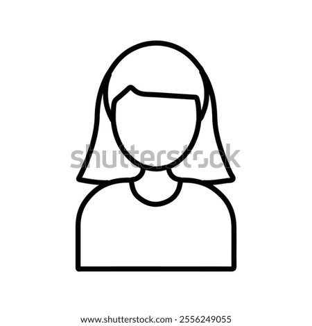 female icon Flat symbol set outline