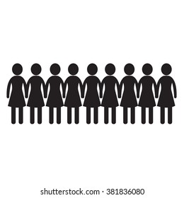 Female Icon  Illustration design