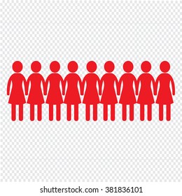 Female Icon  Illustration design