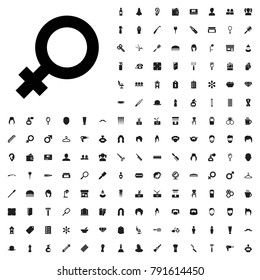 Female icon illustration isolated vector sign symbol. editable barber icons vector set.