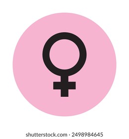 Icono femenino. Ilustración Vector graphif de mujer.