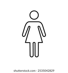 Female icon Isolated flat vector in outline