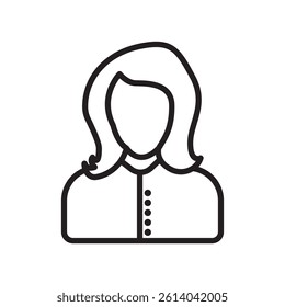 Female icon line art vector