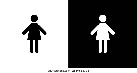 Female icon linear logo isolated