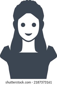 Female icon on white background