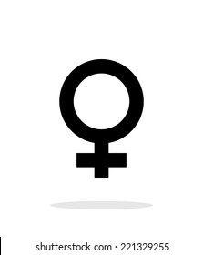 Female icon on white background. Vector illustration.