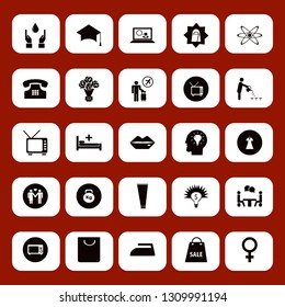 female icon set with hands drop, bulb head and online teaching vector illustration