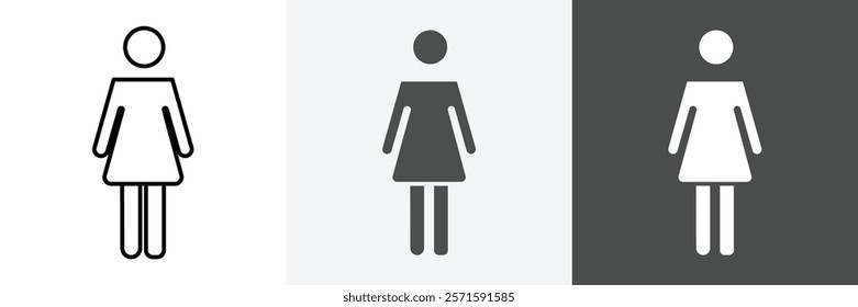 Female icon set set vector art