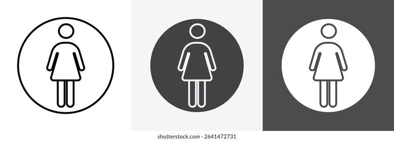 Female icon set vector art