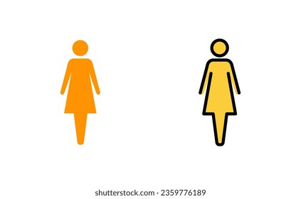 Female icon set for web and mobile app. woman sign and symbol