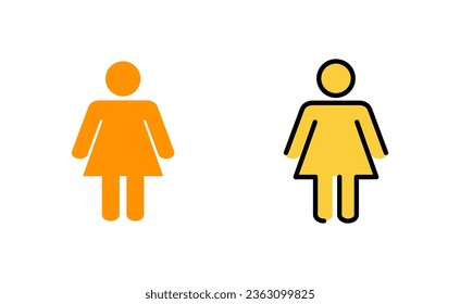 Female icon set for web and mobile app. woman sign and symbol