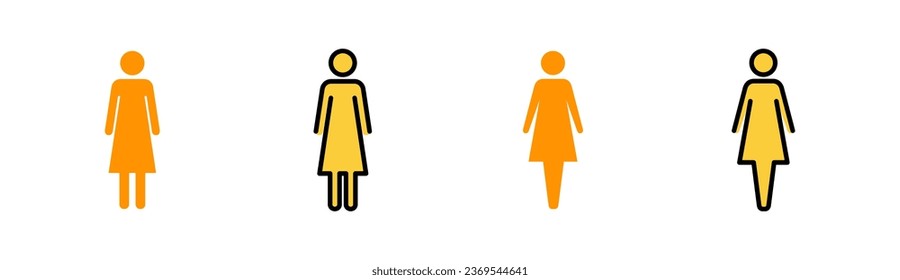 Frauensymbol für Web- und mobile App. Frauenzeichen und Frauensymbol