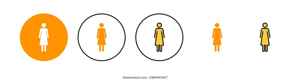 Female icon set for web and mobile app. woman sign and symbol