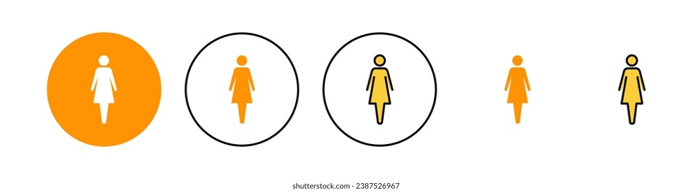 Female icon set for web and mobile app. woman sign and symbol