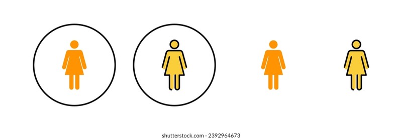 Female icon set for web and mobile app. woman sign and symbol