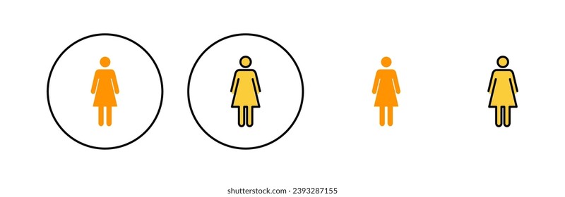 Female icon set for web and mobile app. woman sign and symbol
