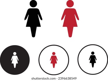Frauensymbol-Set für Web- und mobile App