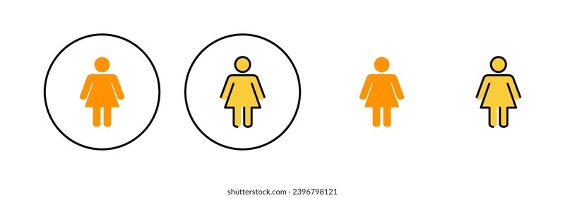 Female icon set for web and mobile app. woman sign and symbol